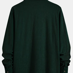 Men's Long-Sleeve Overshirt Button-Up Pocketed Casual Everyday Style