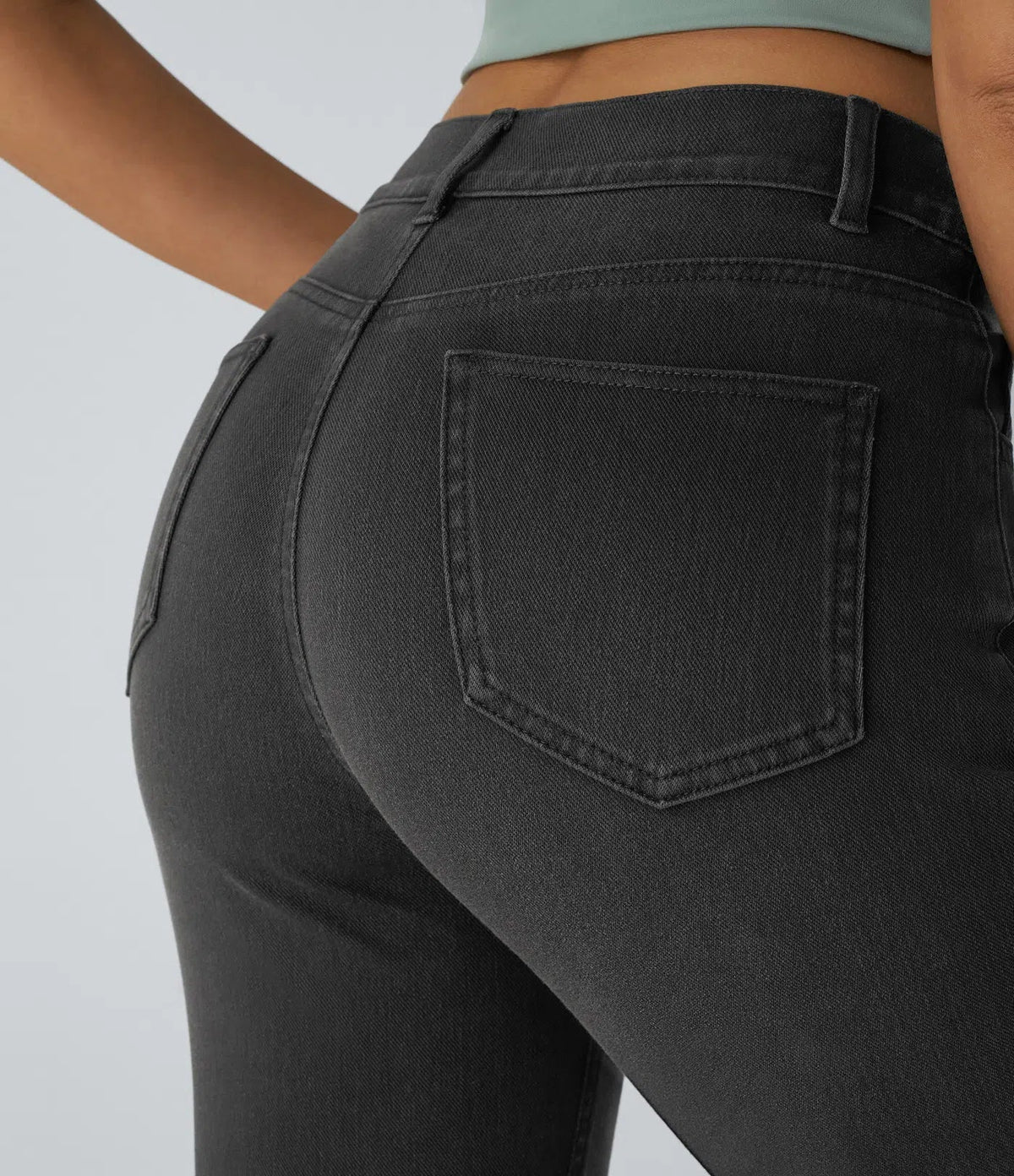 Women's High-Waisted Elastic Pants Stretchy Fit Everyday Casual Wear