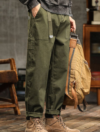 Men's Utility Cargo Pants Relaxed Fit Multi-Pocket Versatile Everyday Wear