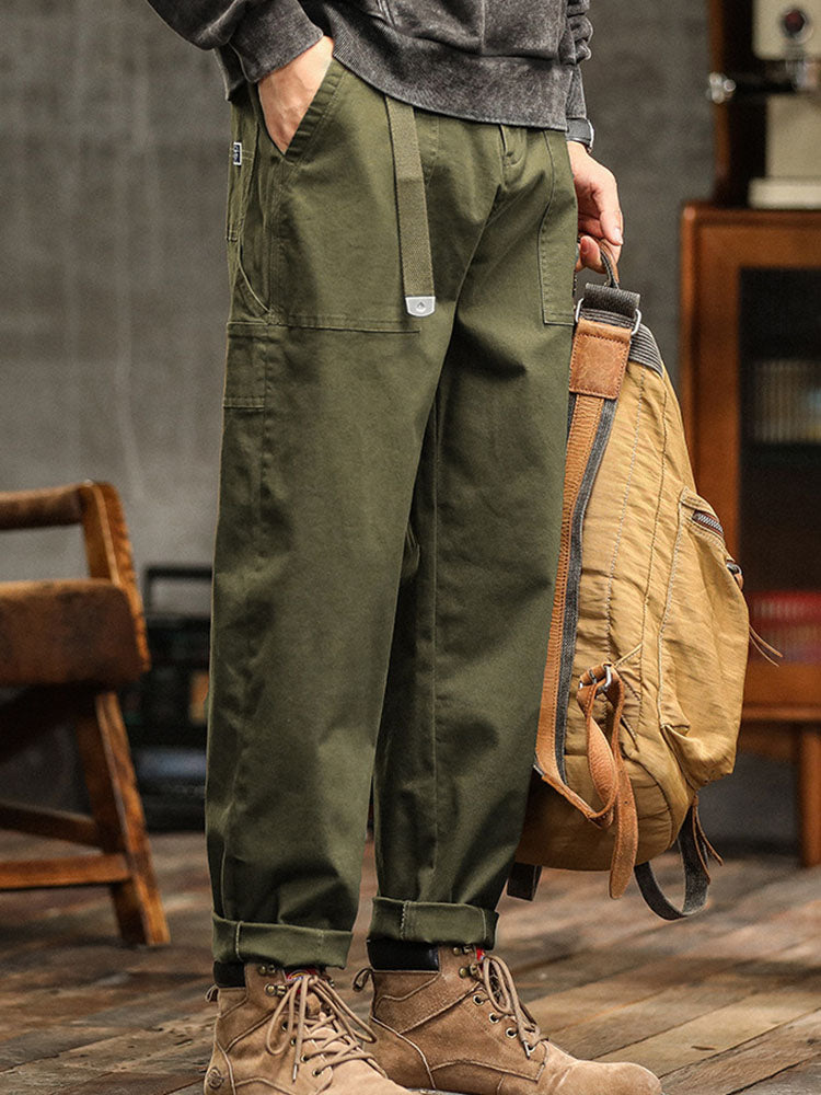 Men's Utility Cargo Pants Relaxed Fit Multi-Pocket Versatile Everyday Wear