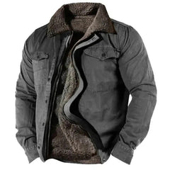Men's Classic Western Jacket Relaxed Fit Long Sleeve Button Closure Casual