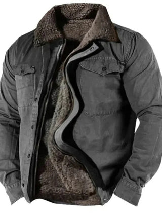 Men's Classic Western Jacket Relaxed Fit Long Sleeve Button Closure Casual