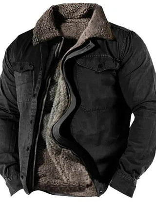 Men's Classic Western Jacket Relaxed Fit Long Sleeve Button Closure Casual