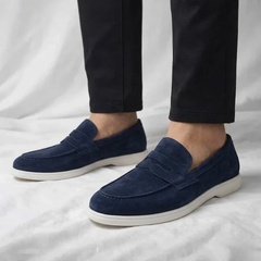 Men's Suede Penny Loafers Classic Slip-On Casual Stylish Everyday Footwear