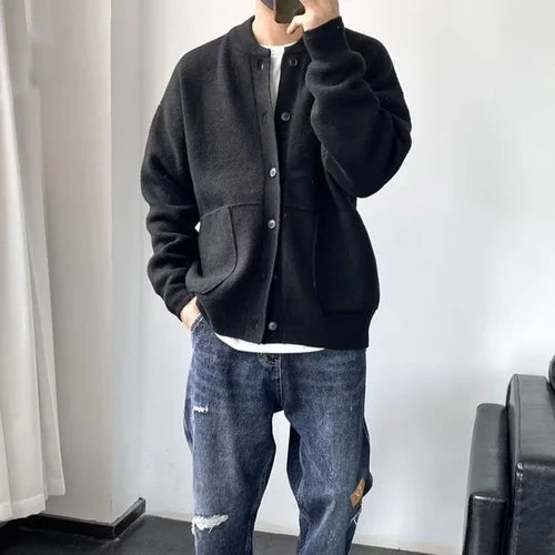 Men's Classic Soft Cardigan Open Front Layering Casual