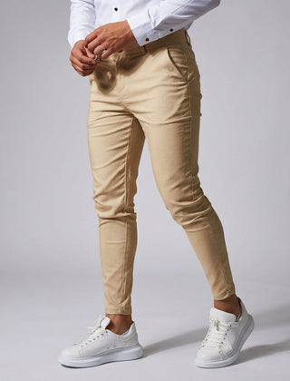 Men's Tailored Business Pants Slim Fit Classic Style Formal Office Wear