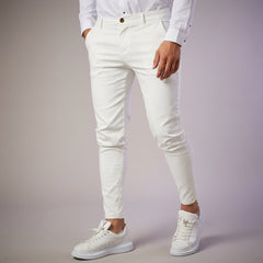 Men's Tailored Business Pants Slim Fit Classic Style Formal Office Wear