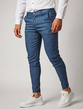Men's Tailored Business Pants Slim Fit Classic Style Formal Office Wear