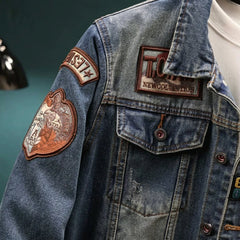 Men's Casual Denim Jacket Relaxed Fit Long Sleeve Button-Up Everyday Wear