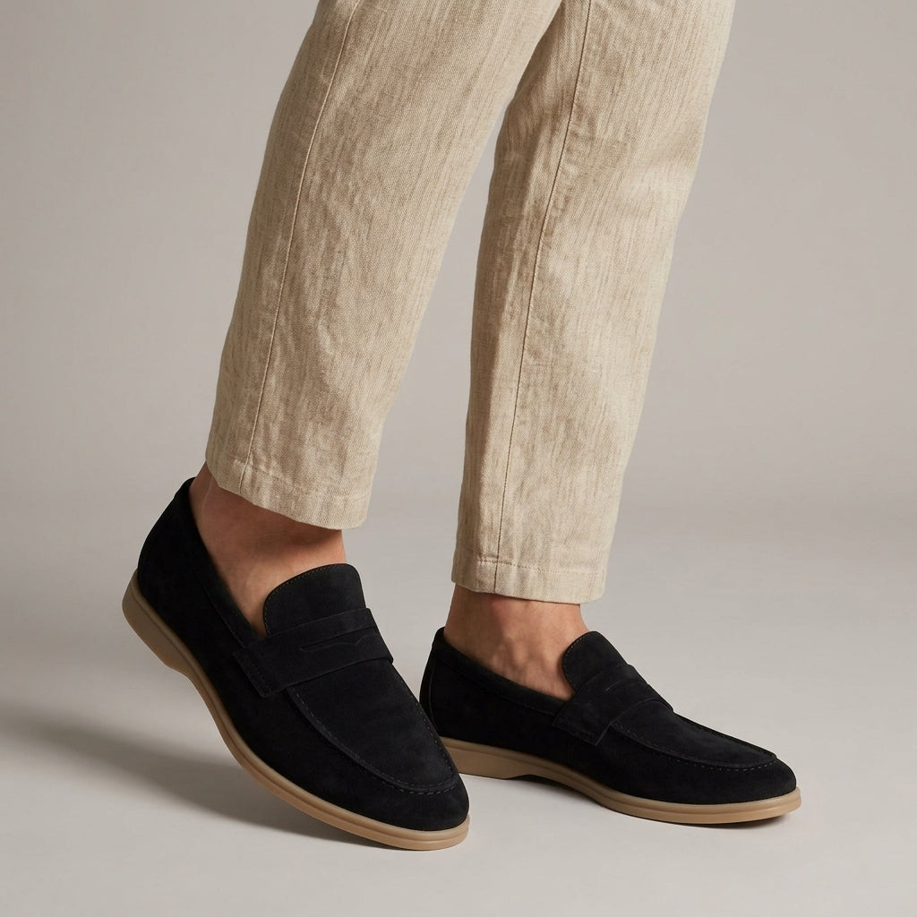 Men's Suede Loafers Slip-On Classic Casual Stylish Everyday Footwear