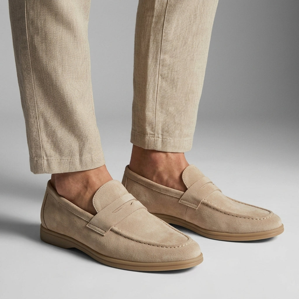 Men's Suede Loafers Slip-On Classic Casual Stylish Everyday Footwear