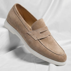 Men's Suede Penny Loafers Classic Slip-On Casual Stylish Everyday Footwear