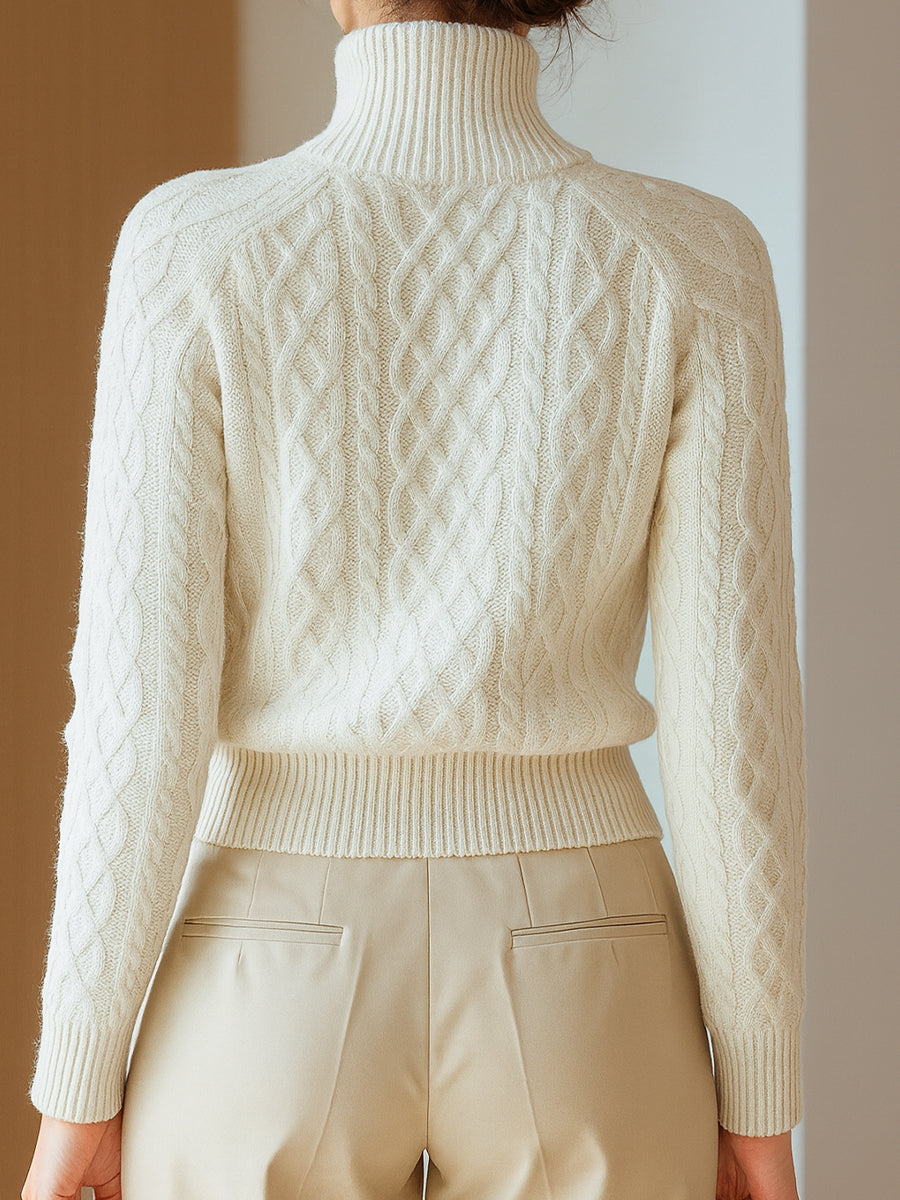 Women's Zip-Up Cardigan Stand Collar Long Sleeve Cozy Layering