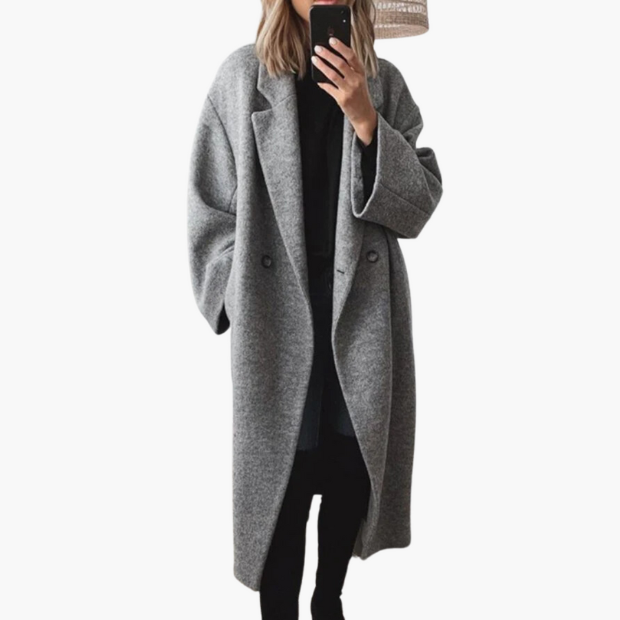 Women's Long Coat Relaxed Fit Open Front Cozy Layering Winter