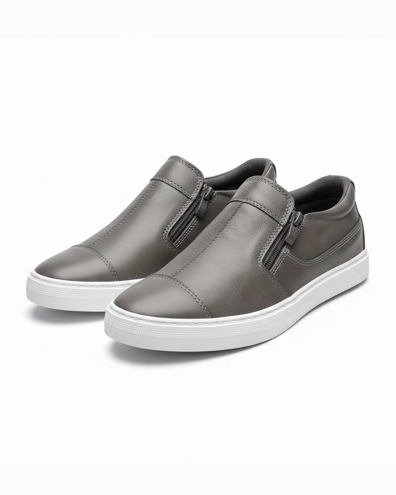 Men's Zip-Up Sneakers Casual Everyday Stylish Versatile Footwear