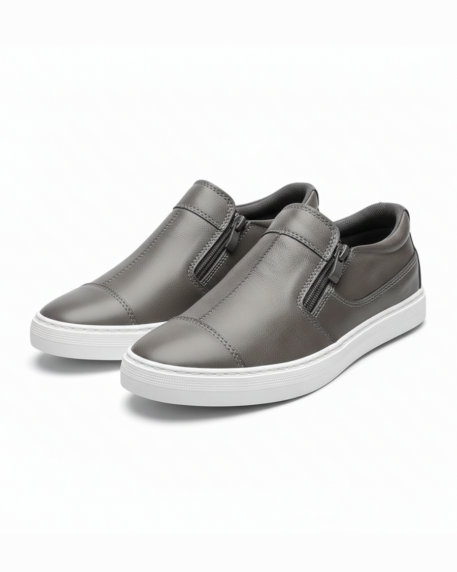Men's Zip-Up Sneakers Casual Everyday Stylish Versatile Footwear