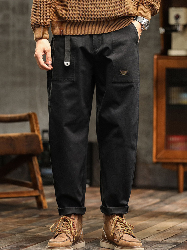 Men's Utility Cargo Pants Relaxed Fit Multi-Pocket Versatile Everyday Wear