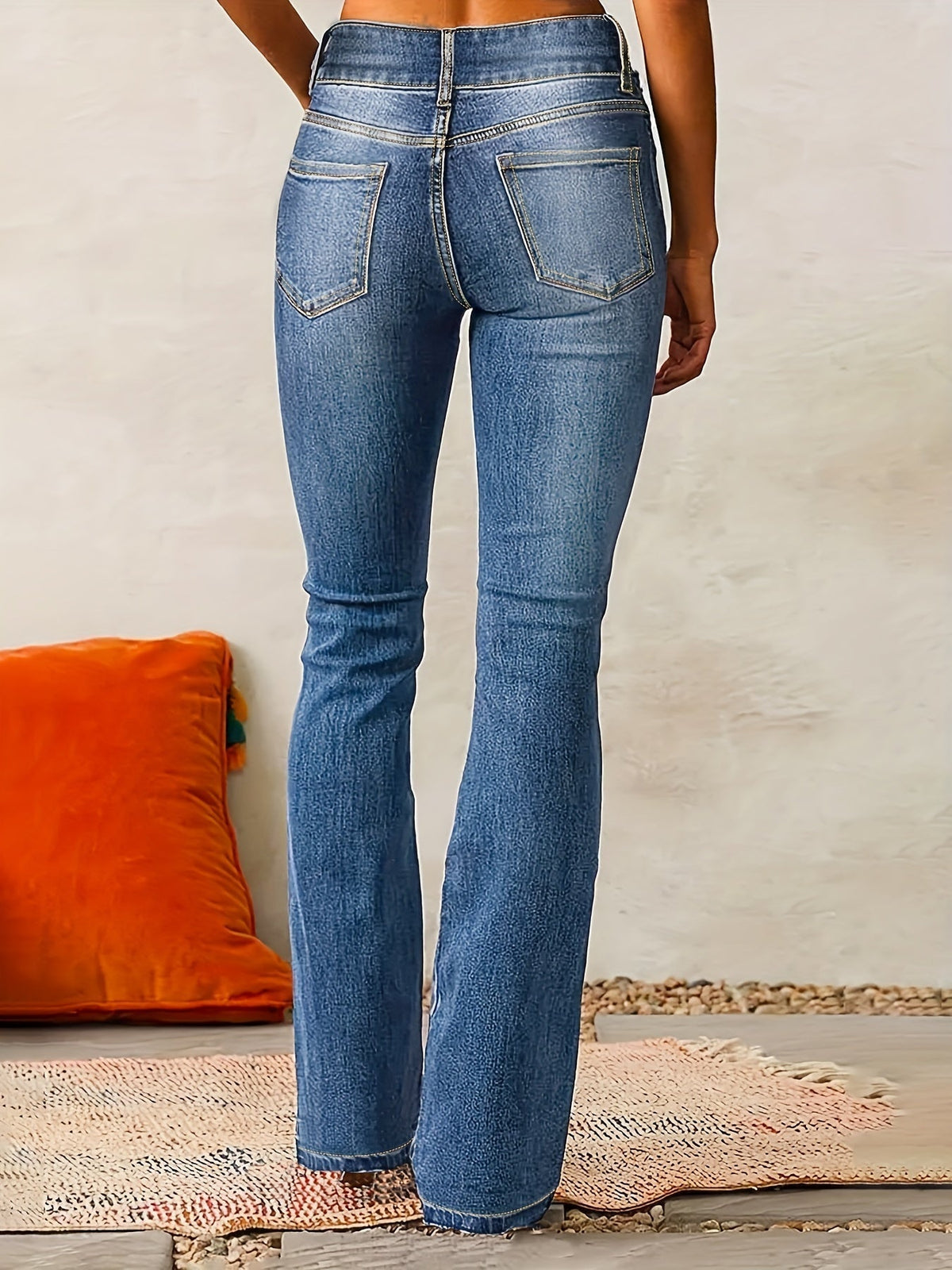Women's High-Waisted Flared Pants Tailored Fit Casual Everyday Chic
