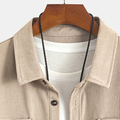 Men's Long-Sleeve Overshirt Button-Up Pocketed Casual Everyday Style