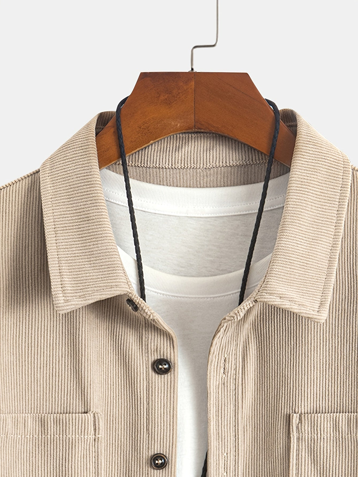 Men's Long-Sleeve Overshirt Button-Up Pocketed Casual Everyday Style