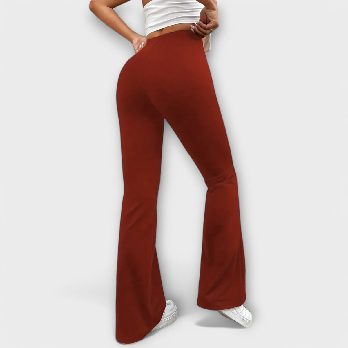 Women's Flared Leg Relaxed Pants Casual Fit Everyday Stylish Comfort