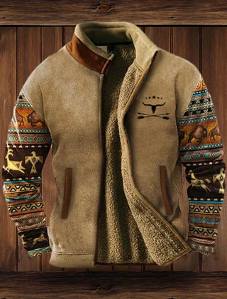 Men's Fleece Vest Relaxed Fit Full-Zip Stand Collar Casual Layering