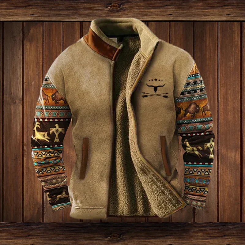 Men's Fleece Vest Relaxed Fit Full-Zip Stand Collar Casual Layering