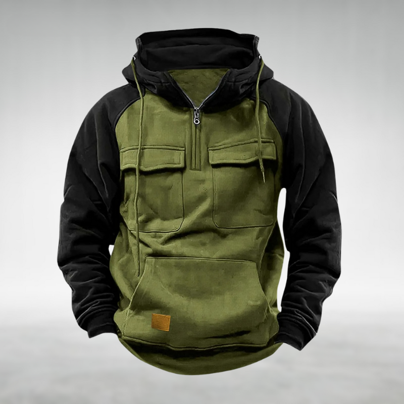 Men's Practical Winter Hoodie Adjustable Fit Zip Front Casual Outdoor
