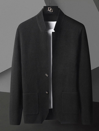 Men's Smart Wool Blend Jacket Tailored Fit Long Sleeve Button-Up Stylish Everyday