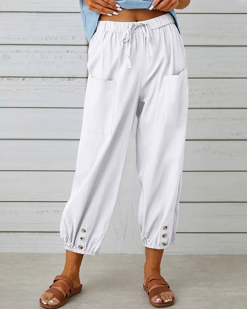 Women's Chic High-Waist Pants Tailored Fit Elegant Styling Versatile Everyday