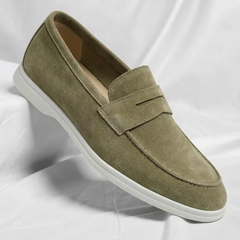 Men's Suede Penny Loafers Classic Slip-On Casual Stylish Everyday Footwear