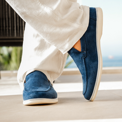 Men's Suede Loafers Slip-On Classic Stylish Versatile Everyday Footwear