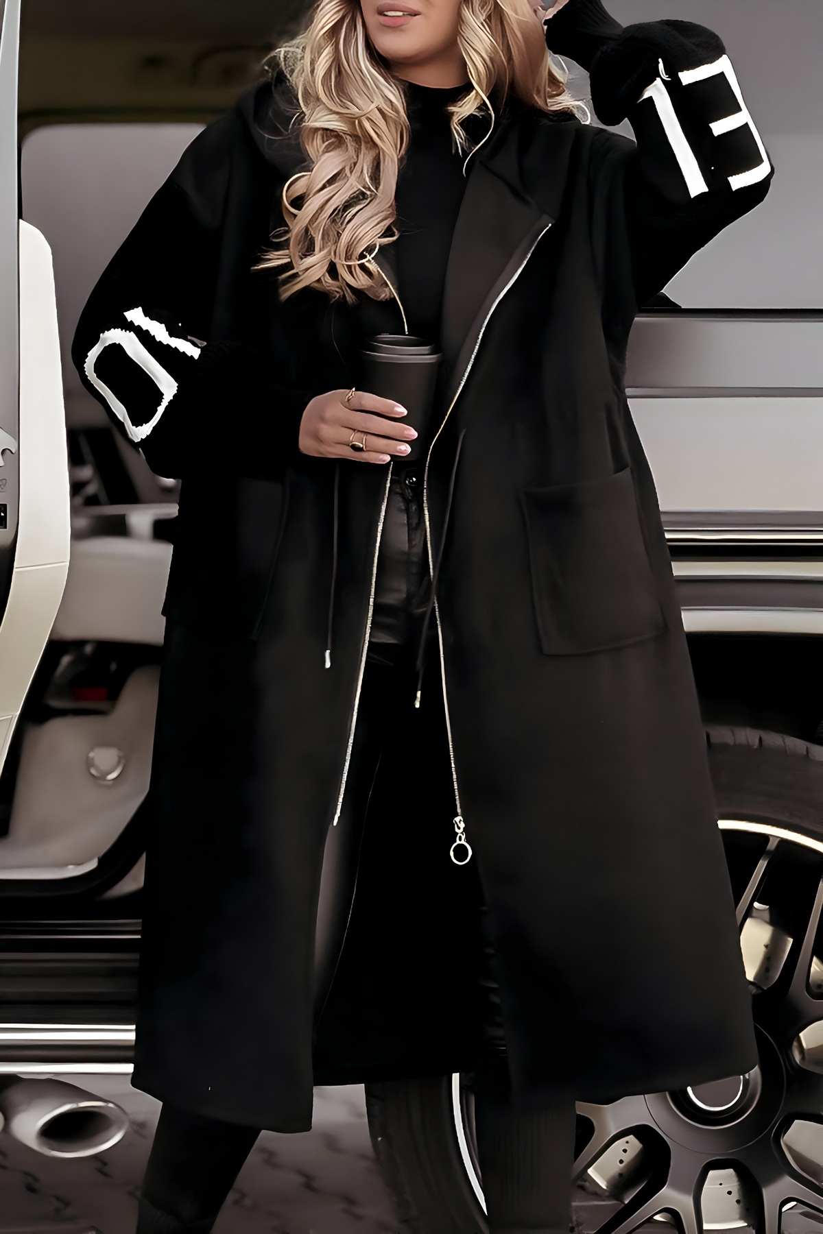 Women's Elegant Hooded Coatigan Open Front Long Sleeve Stylish Layering
