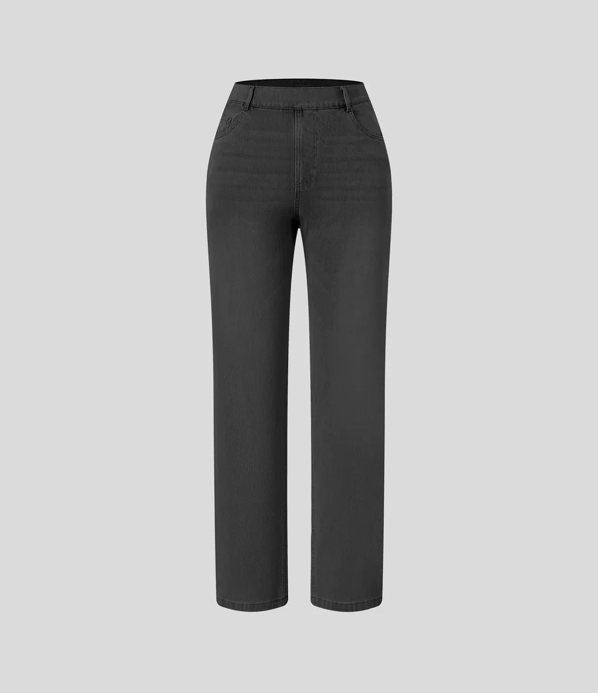 Women's High-Waisted Elastic Pants Stretchy Fit Everyday Casual Wear