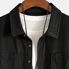 Men's Long-Sleeve Overshirt Button-Up Pocketed Casual Everyday Style