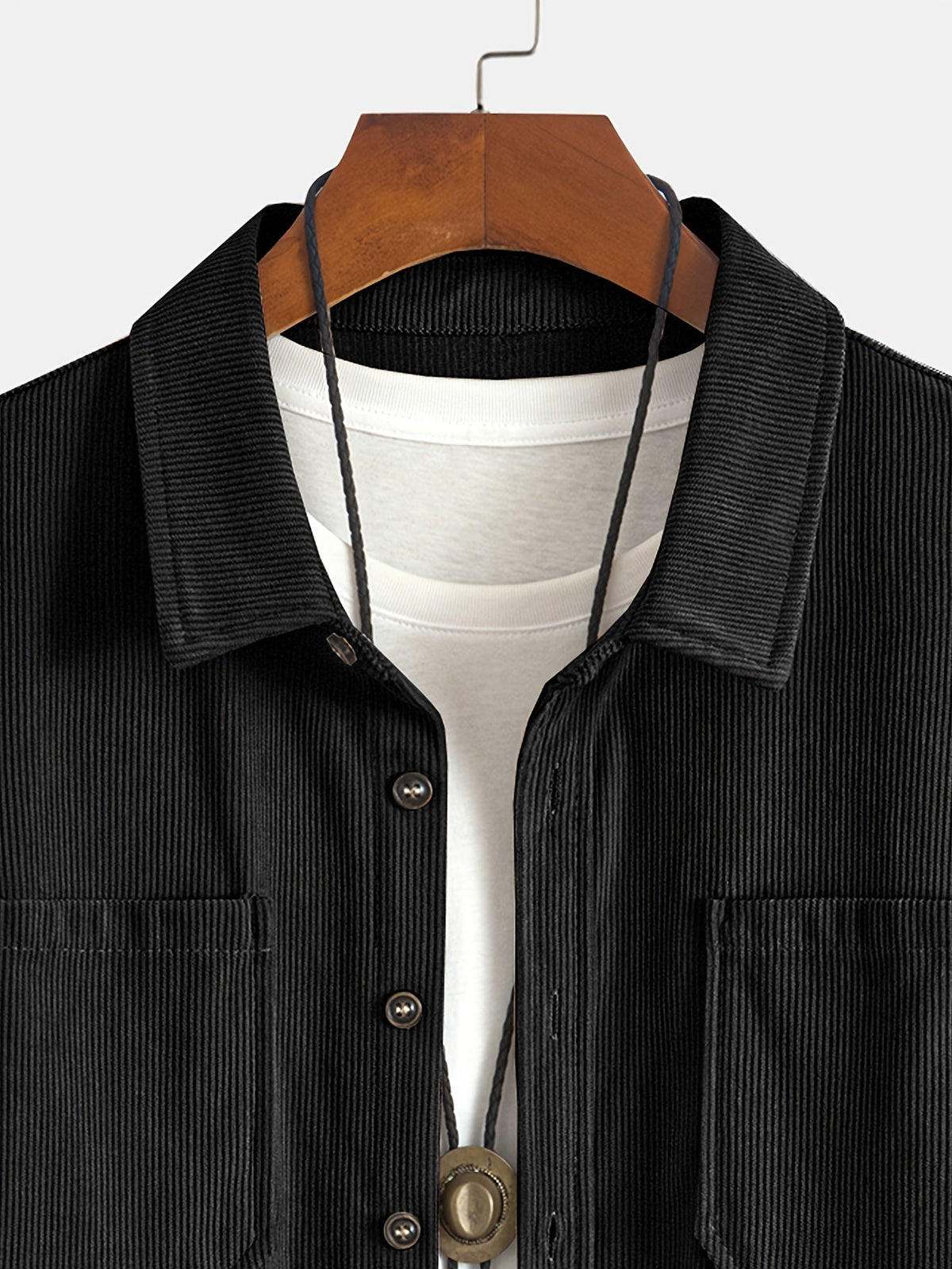 Men's Long-Sleeve Overshirt Button-Up Pocketed Casual Everyday Style
