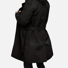 Men's Double-Breasted Trench Coat Long Sleeve Classic Fit Stylish Layering