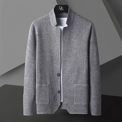 Men's Smart Wool Blend Jacket Tailored Fit Long Sleeve Button-Up Stylish Everyday