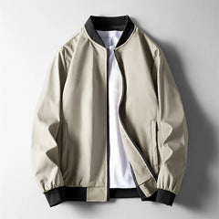 Men's Casual Bomber Jacket Zip Front Classic Fit Everyday Layering