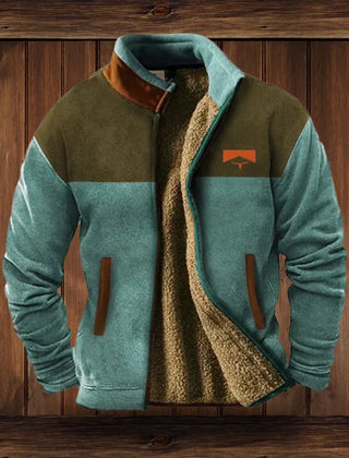 Men's Fleece Vest Relaxed Fit Full-Zip Stand Collar Casual Layering