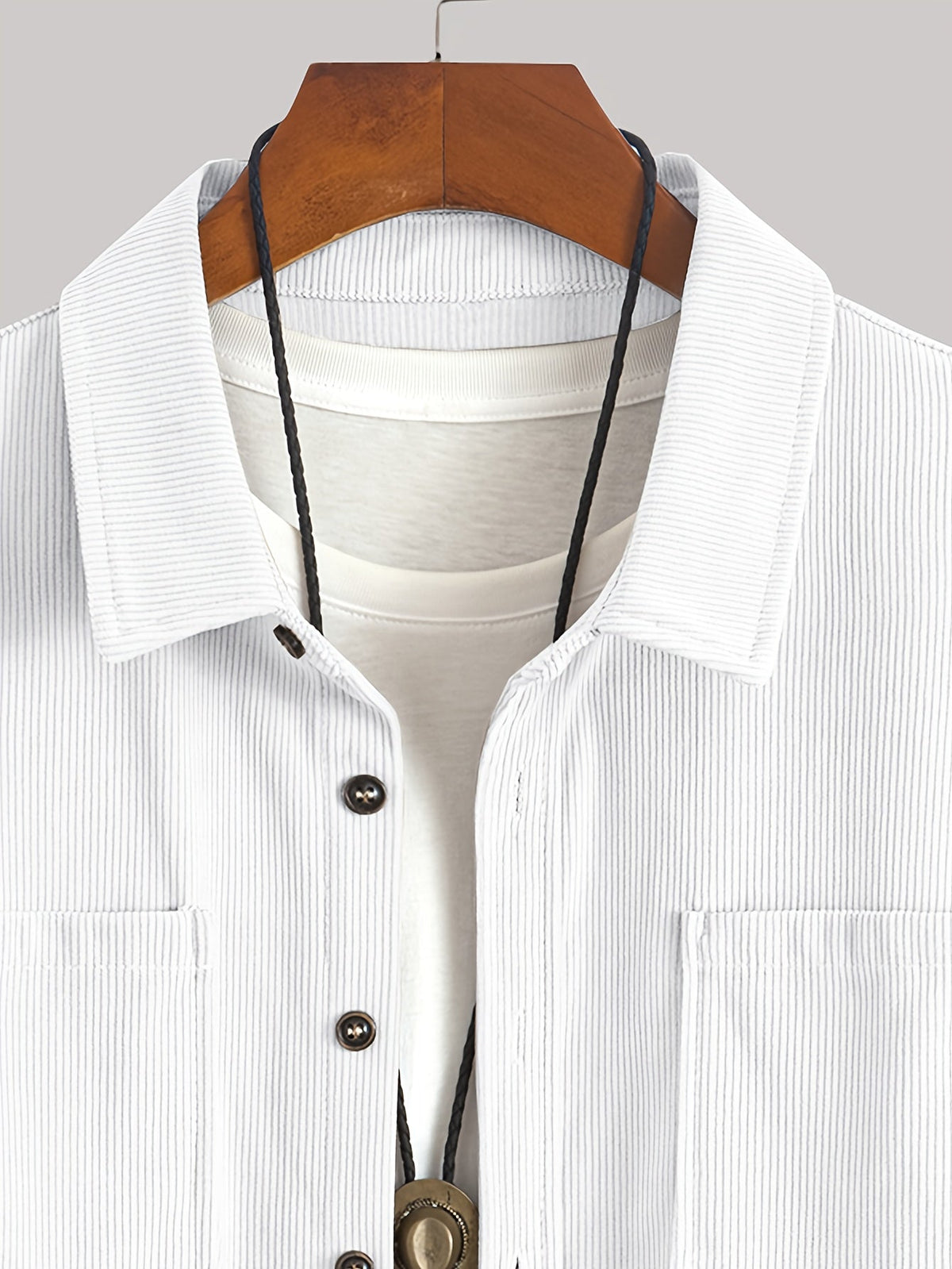 Men's Long-Sleeve Overshirt Button-Up Pocketed Casual Everyday Style