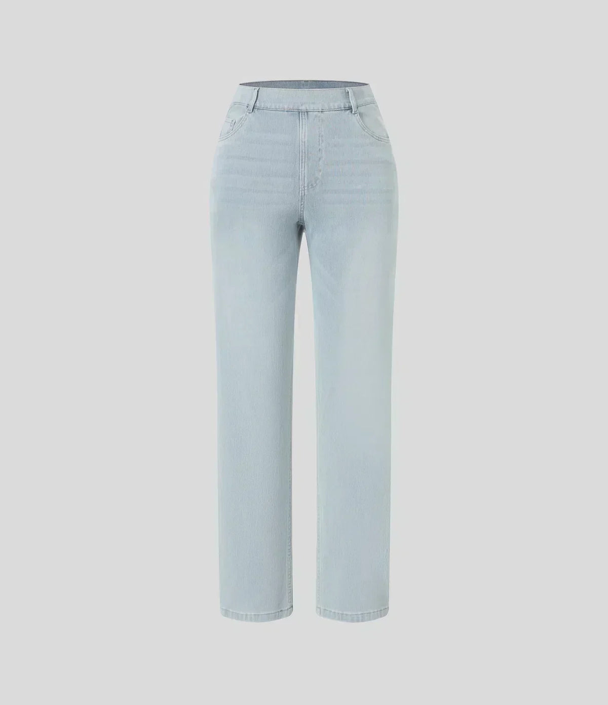 Women's High-Waisted Elastic Pants Stretchy Fit Everyday Casual Wear
