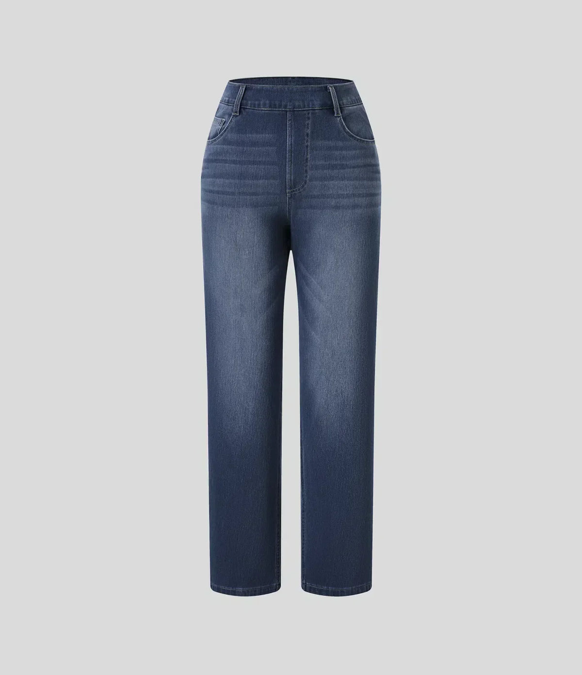 Women's High-Waisted Elastic Pants Stretchy Fit Everyday Casual Wear