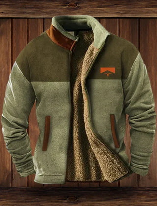 Men's Fleece Vest Relaxed Fit Full-Zip Stand Collar Casual Layering