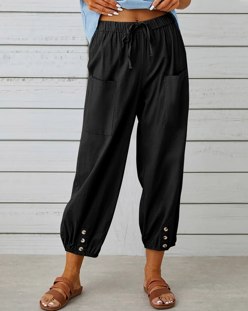 Women's Chic High-Waist Pants Tailored Fit Elegant Styling Versatile Everyday