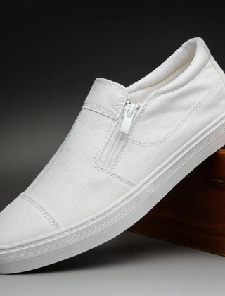 Men's Zip-Up Sneakers Casual Everyday Stylish Versatile Footwear