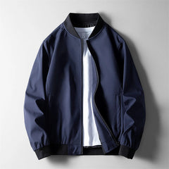 Men's Casual Bomber Jacket Zip Front Classic Fit Everyday Layering