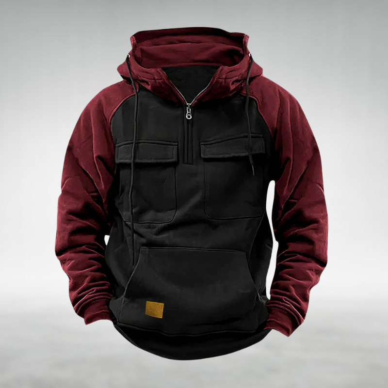 Men's Practical Winter Hoodie Adjustable Fit Zip Front Casual Outdoor