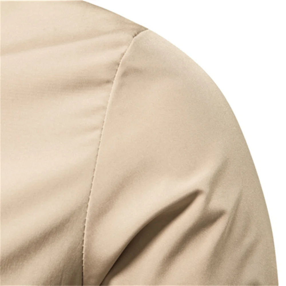 Men's Bomber Jacket Relaxed Fit Zip Front Ribbed Cuffs Casual Everyday