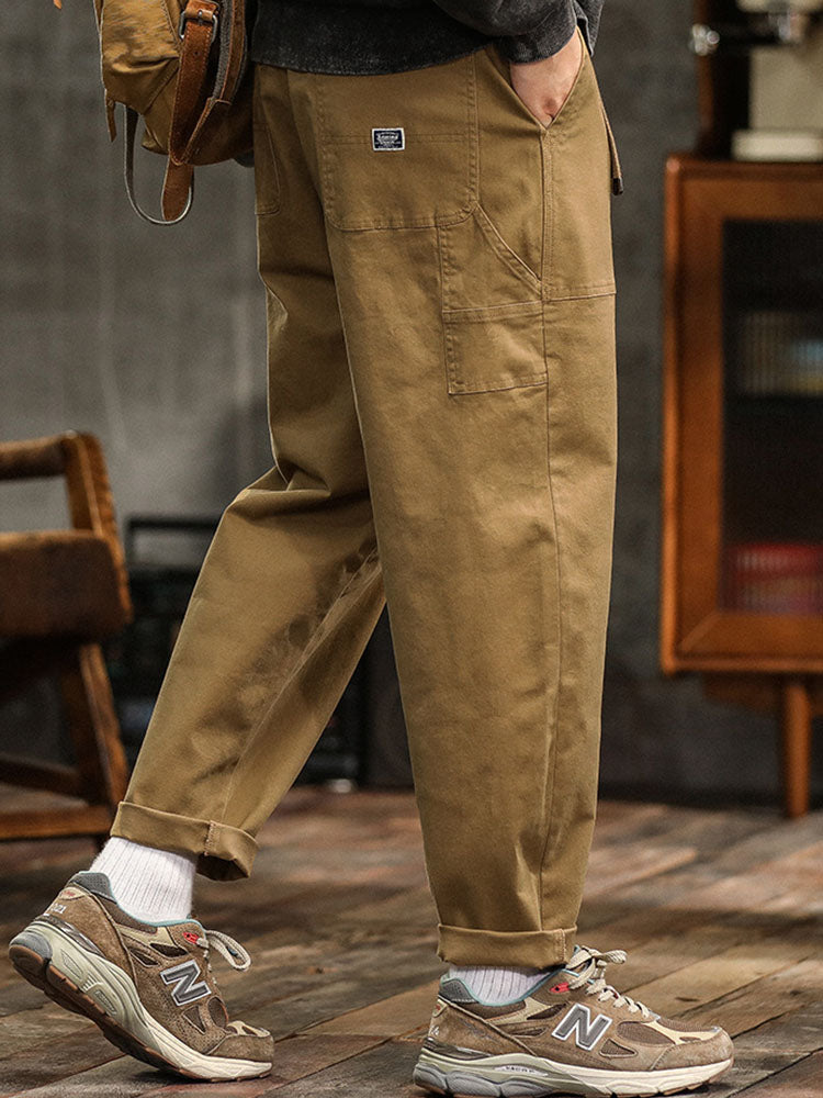 Men's Utility Cargo Pants Relaxed Fit Multi-Pocket Versatile Everyday Wear